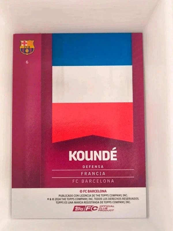 Kounde 2024-25 FC Barcelona Blue Numbered Parallel Defensa 123/175 Barca Topps – photo 3